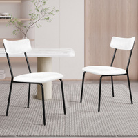 ALFORDSON 2x Dining Chairs Accent Kitchen Lounge Curved Back PU Leather White