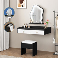 ALFORDSON Dressing Table Stool Floating Makeup Mirror Vanity Desk LED White