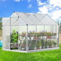 ALFORDSON Greenhouse Aluminium Polycarbonatel Garden Storage Shed 2.5x1.9x1.8M