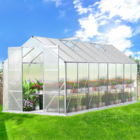 ALFORDSON Greenhouse Aluminium Polycarbonatel Garden Storage Shed 5.1x2.4x2.1M