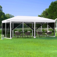 ALFORDSON Gazebo Pop Up Marquee 3x6 Outdoor Tent Party Camping Mesh Wall White
