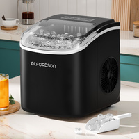 ALFORDSON Portable Ice Maker Machine Bar Countertop 12kg Ice Cube Tray Black