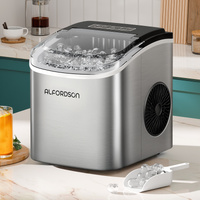 ALFORDSON Ice Maker Portable Machine Bar Countertop 12kg Ice Cube Tray Silver