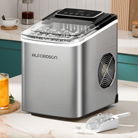 ALFORDSON Portable Ice Maker Machine Commercial 12kg 24hour Timer 2.2L Silver