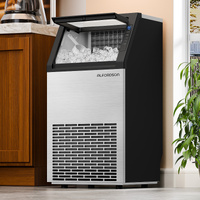 ALFORDSON Commercial Ice Maker Machine 45kg Ice Cube Stainless Steel