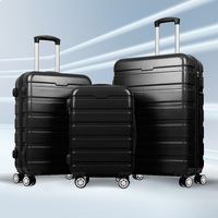 ALFORDSON Luggage 3PCS Set Suitcase Trolley TSA Carry on Hard Case Black