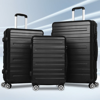 ALFORDSON Luggage 3PCS Set Suitcase Trolley TSA Carry on Hard Case Black