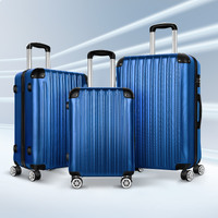 ALFORDSON Luggage 3PCS Set Suitcase Trolley TSA Carry on Hard Case Blue