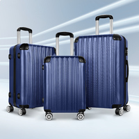 ALFORDSON Luggage 3PCS Set Suitcase Trolley TSA Carry on Hard Case Navy