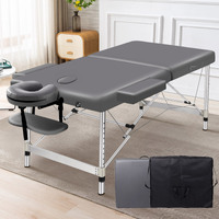 ALFORDSON Massage Table 2 Fold 55cm Foldable Portable Bed Desk Aluminium Lift Up