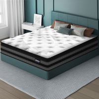 ALFORDSON Mattress King Euro Top Bonnell Spring Memory Foam 22cm Medium Firm