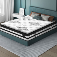 ALFORDSON Mattress Double Bed EuroTop 22CM Bonell Spring Memory Foam Medium Firm