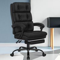 ALFORDSON Office Chair Executive Computer Fabric Seat Recliner Gaming Black