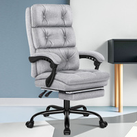 ALFORDSON Office Chair Executive Computer Fabric Work Seat Recliner Gaming Grey