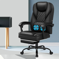 ALFORDSON Massage Office Chair Executive Recliner Gaming Computer Leather Seat Black