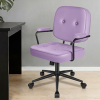 ALFORDSON Office Chair Ergonomic Executive Computer Work Seat PU Leather Purple