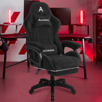 ALFORDSON Gaming Office Chair Racing Sherpa Fleece Seat Massage Lumbar Black