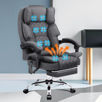 ALFORDSON Massage Office Chair Heated Fabric Seat Executive Racing Computer