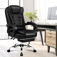 ALFORDSON Office Chair Gaming Executive Computer Racer Footrest PU Leather Seat