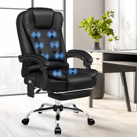 ALFORDSON Massage Office Chair Executive Heated Seat Gaming Racer PU Leather