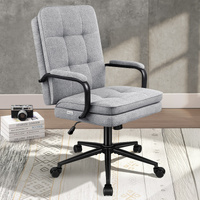 ALFORDSON Office Chair Ergonomic Executive Computer Work Seat Fabric Grey