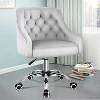 ALFORDSON Velvet Office Chair Computer Chairs Swivel Armchair Work Adult Kids