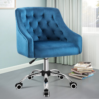 ALFORDSON Velvet Office Chair Computer Chairs Swivel Armchair Work Adult Kids