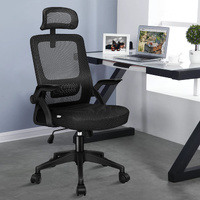 ALFORDSON Mesh Office Chair Executive Fabric Seat Tilt Gaming All Black