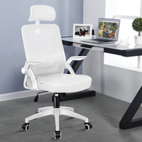 ALFORDSON Mesh Office Chair Executive Fabric Seat Tilt Gaming All White