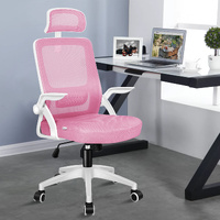 ALFORDSON Mesh Office Chair Executive Fabric Seat Tilt Gaming White & Pink