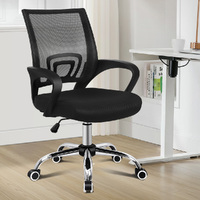 ALFORDSON Mesh Office Chair Mid Back Black