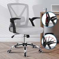 ALFORDSON Mesh Office Chair Executive Fabric Seat Racing Tilt Computer Black & Grey