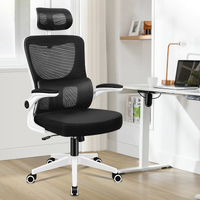 ALFORDSON Mesh Office Chair Gaming Executive Computer Tilt Fabric Seat Work Black And White
