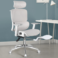 ALFORDSON Ergonomic Office Chair Mesh Seat Desk Computer Gaming White & Grey