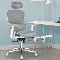 ALFORDSON Ergonomic Office Chair Executive White Grey