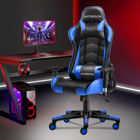 ALFORDSON Gaming Chair Office Executive Racing Seat PU Leather REGAN Blue