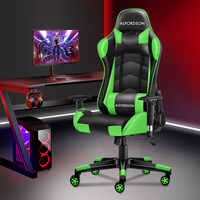 ALFORDSON Gaming Chair Office Executive Racing Seat PU Leather REGAN Green