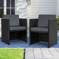 ALFORDSON 2x Outdoor Dining Chairs Patio Garden Lounge Chair Wicker Furniture