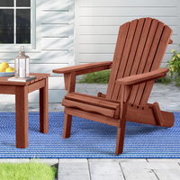 ALFORDSON Adirondack Chairs Wooden Outdoor Patio Furniture Brown