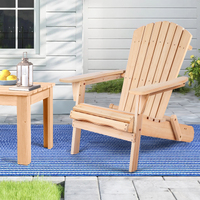 ALFORDSON Outdoor Chairs Wooden Adirondack Patio Furniture Beach Garden Natural