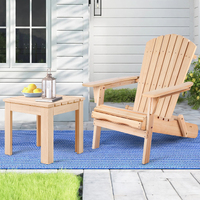 ALFORDSON Adirondack Chair Table 2PCS Set Wooden Outdoor Furniture Beach Wood