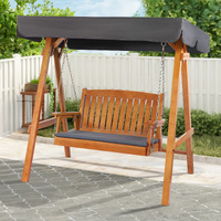 ALFORDSON Swing Chair Outdoor Furniture Wooden Garden Patio Bench Canopy Teak