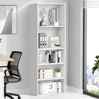 ALFORDSON Office Storage Cabinet 5 Shelves Bookcase Tallboy Bedroom White