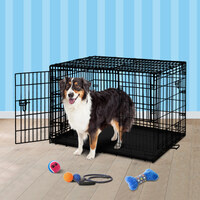 BEASTIE Dog Cage 30 inch Large Pet Crate Kennel Cat Metal Playpen Foldable