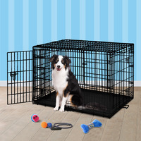 BEASTIE Dog Cage 36 inch Large Pet Crate Kennel Cat Metal Playpen Foldable