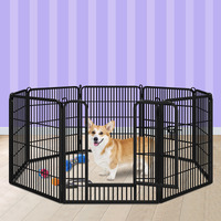 BEASTIE Pet Playpen 24 inch Large 8 Panel Fence Enclosure Dog Metal Exercise Pen