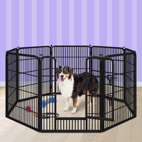 BEASTIE Pet Playpen 32 inch Large 8 Panel Fence Enclosure Dog Metal Exercise Pen