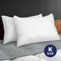 STARRY EUCALYPT Memory Foam Pillow Twin Pack Pillows Bamboo Fabric Cool Gel