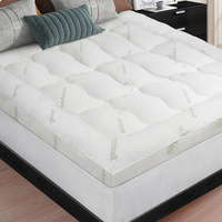 STARRY EUCALYPT Bamboo Fibre Pillowtop Mattress Topper Underlay Pad 9cm Double