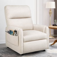 ALFORDSON Recliner Chair Electric Auto Recline Armchair Lounge Sofa Fabric Beige